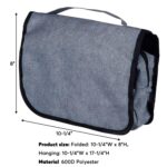 Custom 10.25x8" Foldable Hanging Toiletry Bag - 2