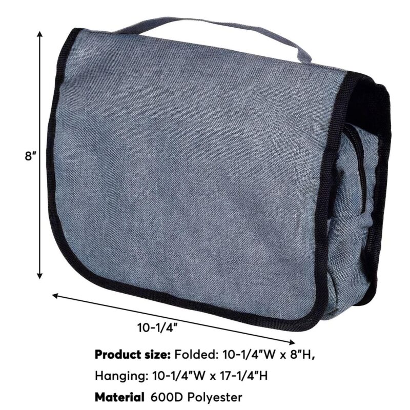 Custom 10.25x8" Foldable Hanging Toiletry Bag - 2