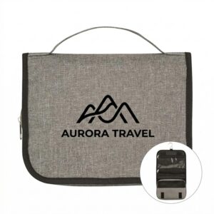 Custom 10.25x8" Foldable Hanging Toiletry Bag
