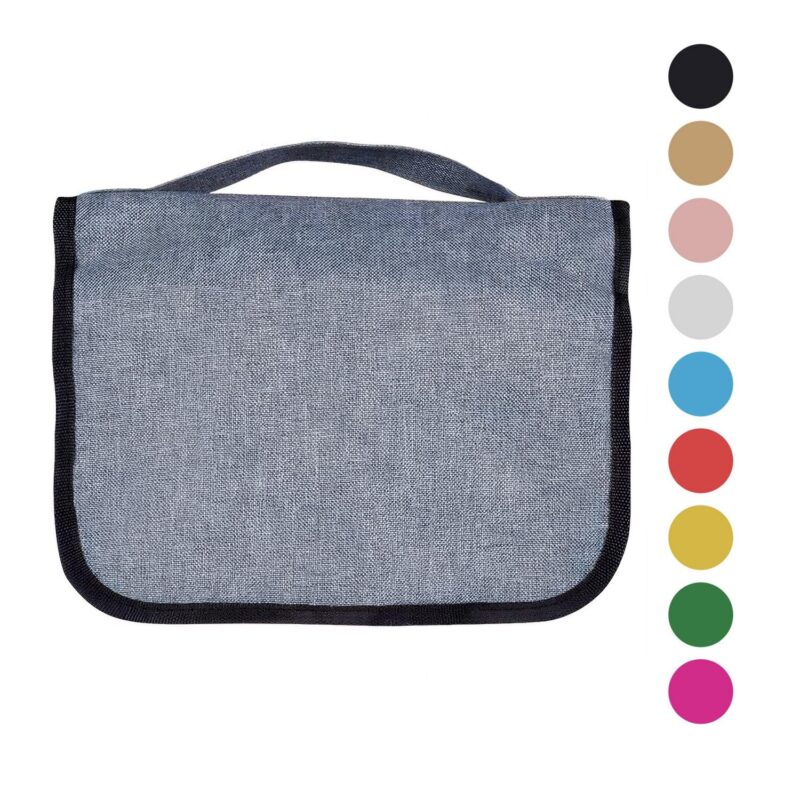 Custom 10.25x8" Foldable Hanging Toiletry Bag - 4