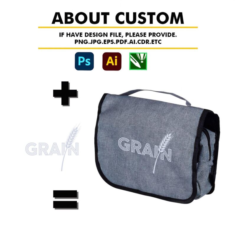 Custom 10.25x8" Foldable Hanging Toiletry Bag - 5
