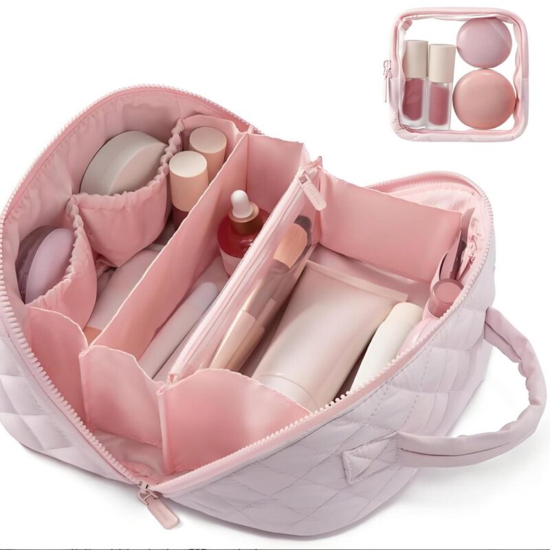 Custom 2pc Travel Cosmetic Toiletry Bag - 2