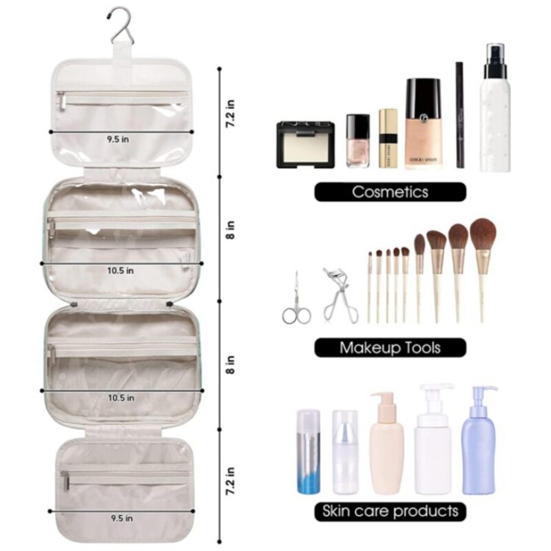 Custom 3" 1 Travel Hanging Toiletry Bag - 5