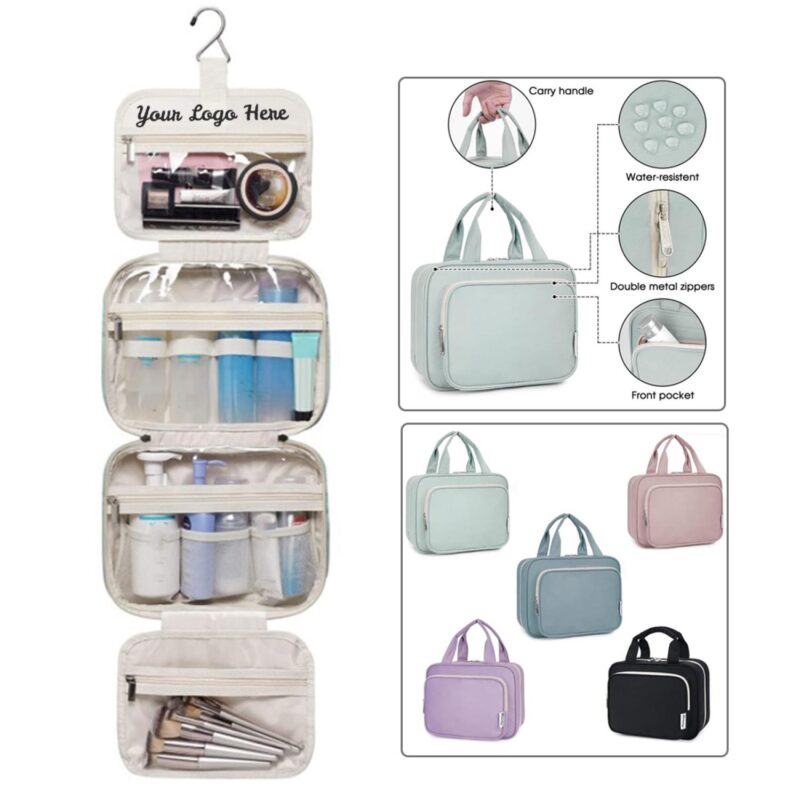 Custom 3" 1 Travel Hanging Toiletry Bag