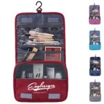 Custom 3-Compartment Hanging Travel Toiletry Bag with Metal Swivel Hook