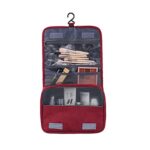 Custom 3-Compartment Hanging Travel Toiletry Bag with Metal Swivel Hook - 2