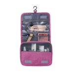 Custom 3-Compartment Hanging Travel Toiletry Bag with Metal Swivel Hook - 3