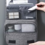Custom 3-Compartment Hanging Travel Toiletry Bag with Metal Swivel Hook - 7