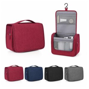 Custom 300D Polyester Carry Handles Toiletry Bag