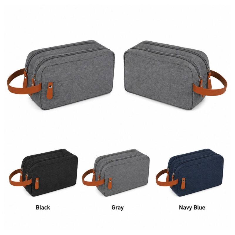 Custom 300D Polyester Zippered Storage Toiletry Bag