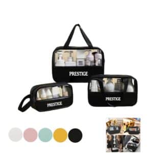 Custom 3pcs Toiletry Bag Travel Makeup Pouch