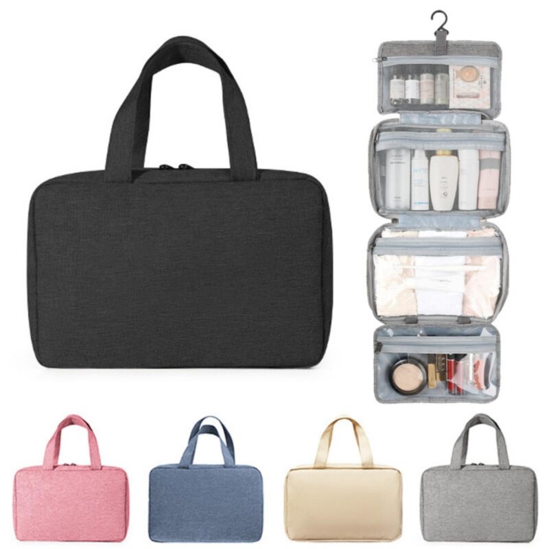 Custom 4-Fold Hanging Large Capacity Travel Toiletry Bag - 1