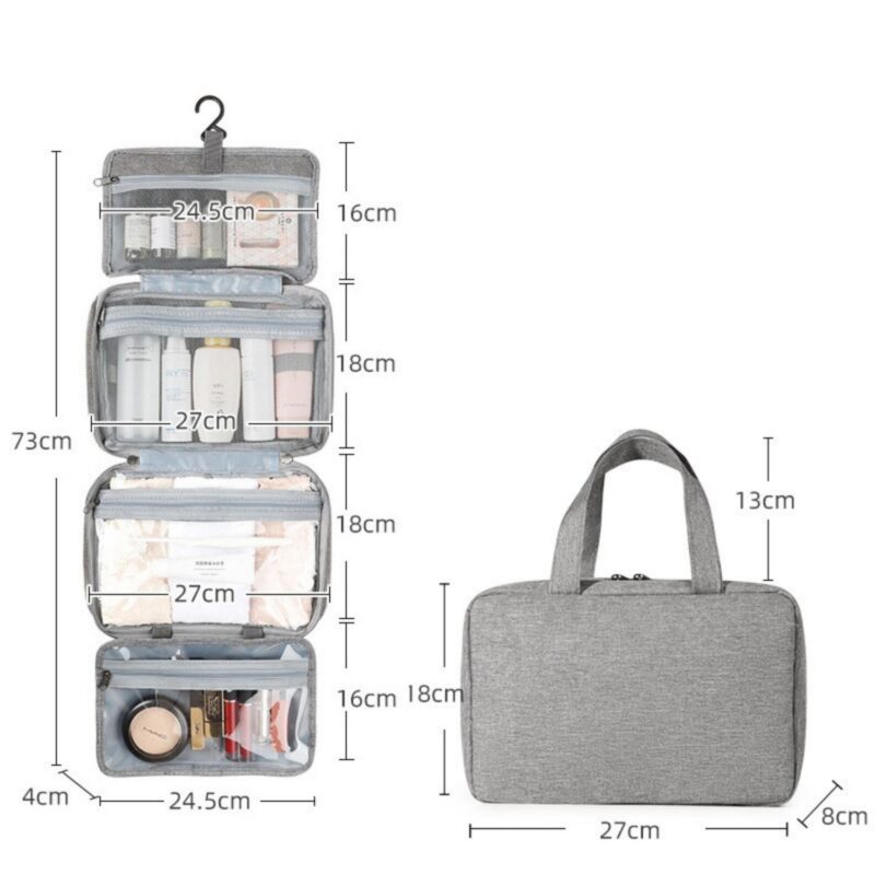 Custom 4-Fold Hanging Large Capacity Travel Toiletry Bag - 3