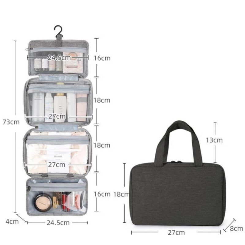 Custom 4-Fold Hanging Large Capacity Travel Toiletry Bag - 4