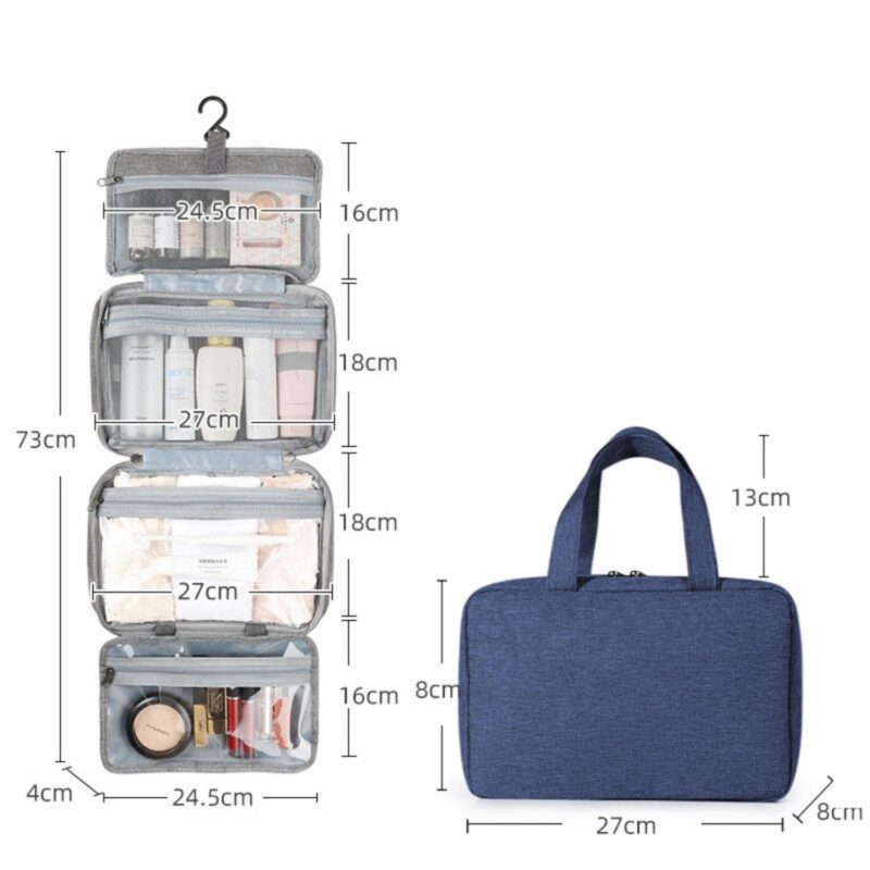 Custom 4-Fold Hanging Large Capacity Travel Toiletry Bag - 7