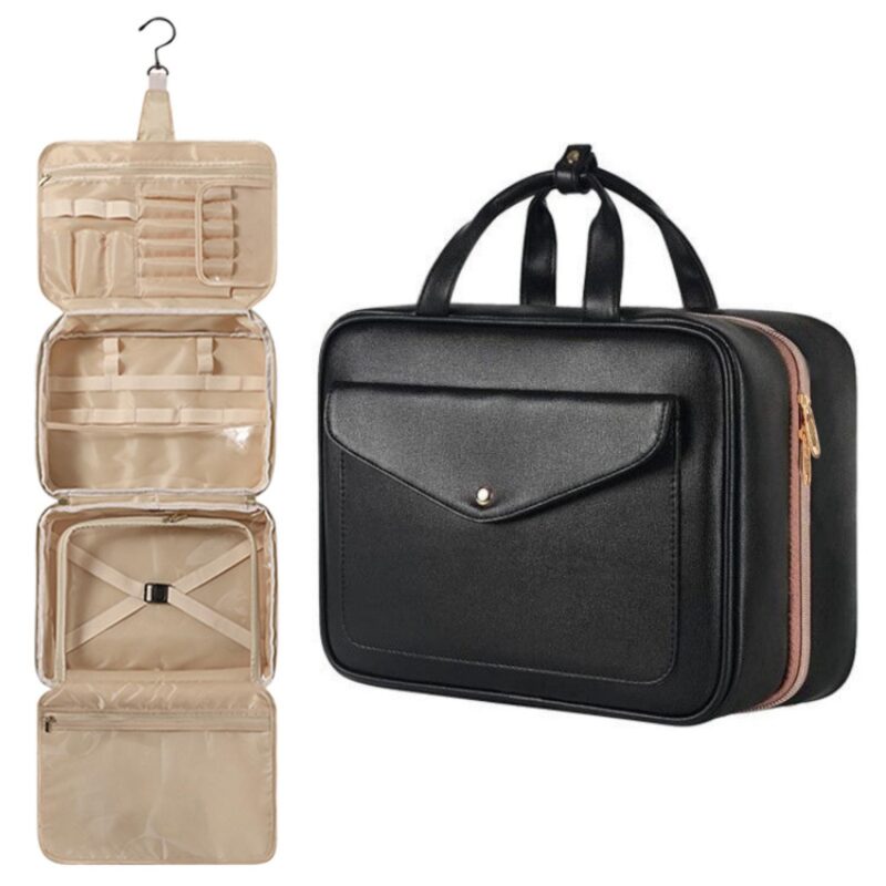 Custom 4-Section Waterproof Hanging Toiletry Bag - 2