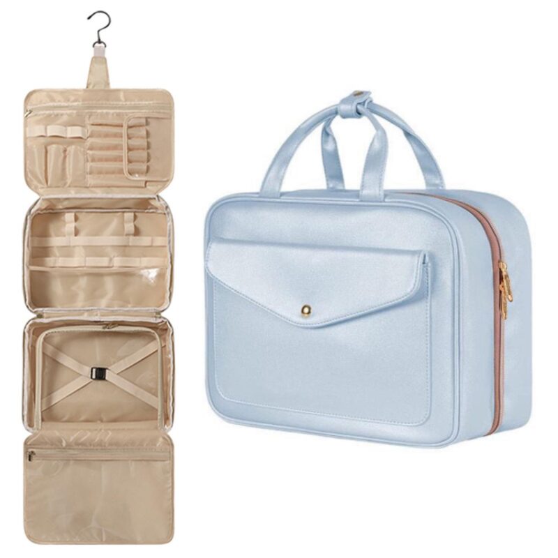 Custom 4-Section Waterproof Hanging Toiletry Bag - 3