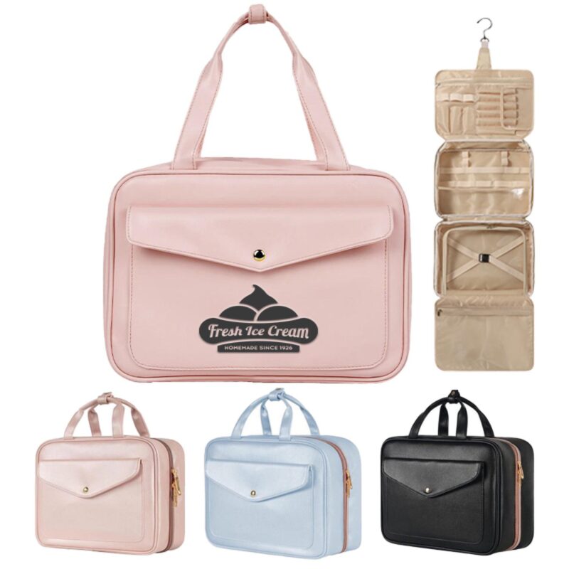 Custom 4-Section Waterproof Hanging Toiletry Bag