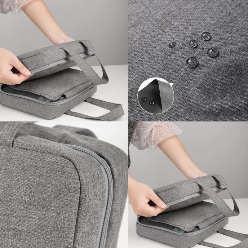 Custom 4 Sections Foldable Hanging Toiletry Bag Travel Organizer - 4