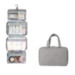 Custom 4 Sections Foldable Hanging Toiletry Bag Travel Organizer - 5