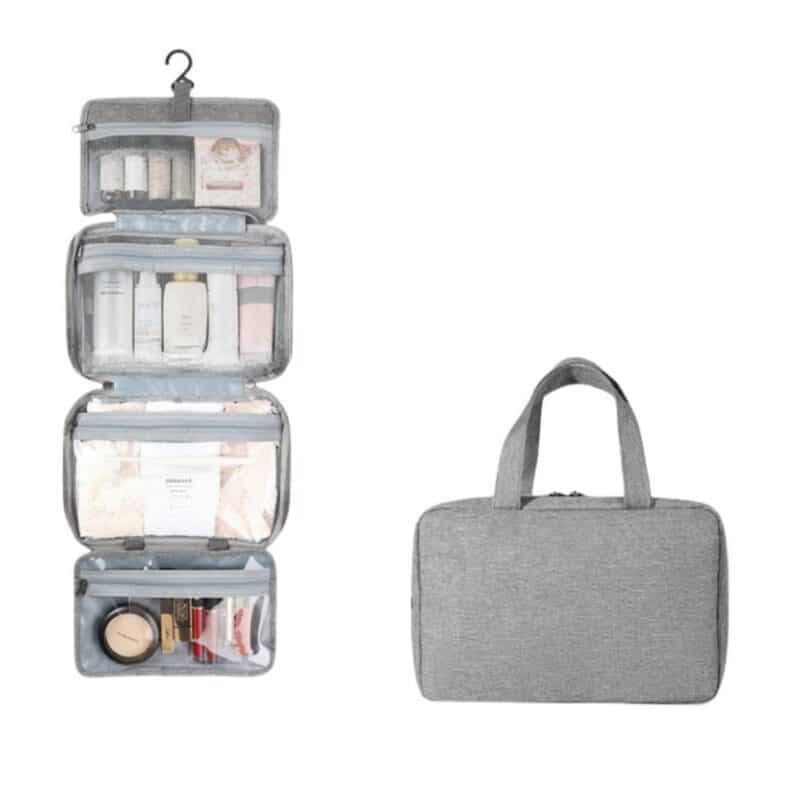 Custom 4 Sections Foldable Hanging Toiletry Bag Travel Organizer - 5