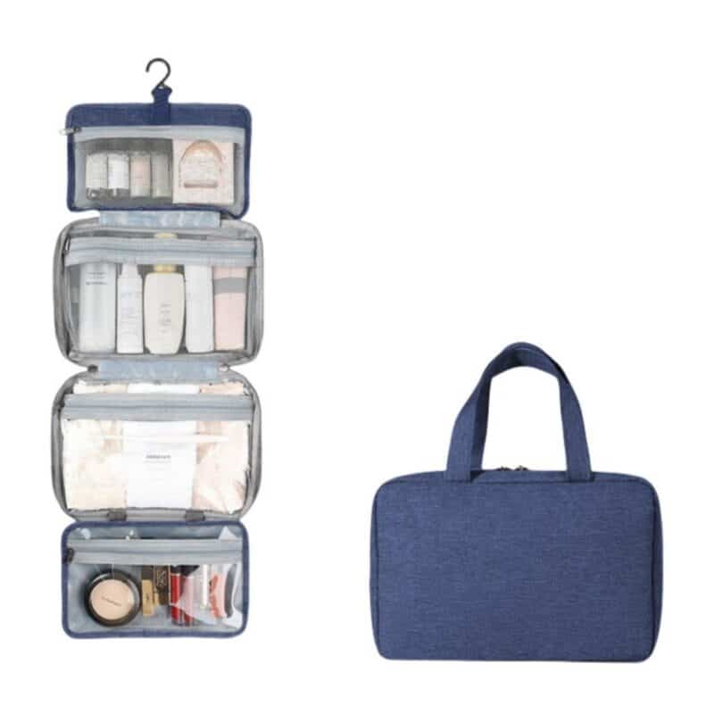 Custom 4 Sections Foldable Hanging Toiletry Bag Travel Organizer - 6