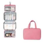 Custom 4 Sections Foldable Hanging Toiletry Bag Travel Organizer - 7