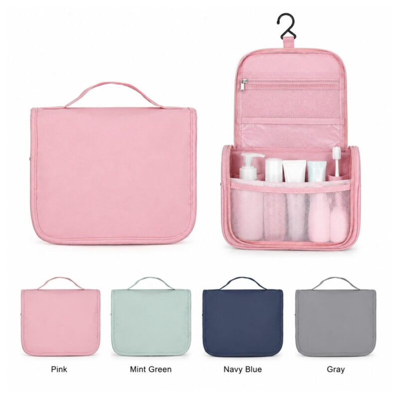 Custom 600D Zippered Storage Toiletry Bag