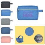 Custom 8.3" L Polyester Travel Toiletry Bag
