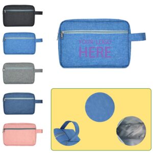 Custom 8.3" L Polyester Travel Toiletry Bag
