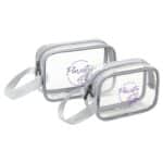 Custom AeroLOFT® Clear View 2 pc Travel Toiletry Bags