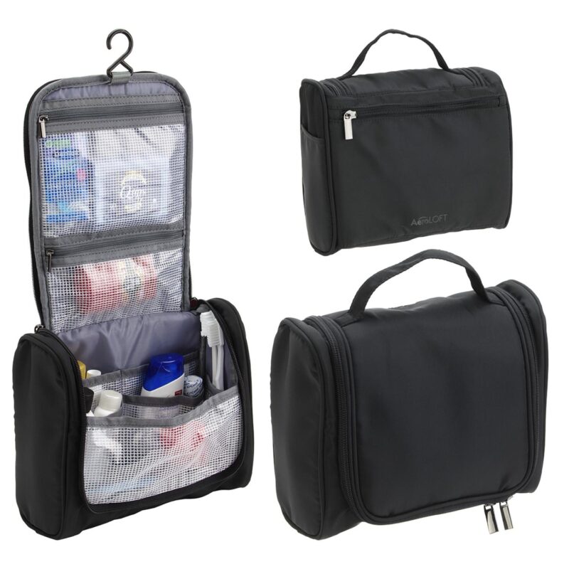 Custom AeroLOFT® Jet Black Toiletry Kit - 1