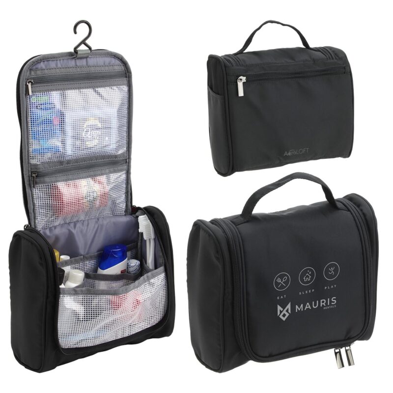 AeroLOFT®-Jet-Black-Toiletry-Kit-ALB-TK22 Custom AeroLOFT® Jet Black Toiletry Kit