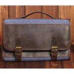 Custom Almeria Canvas Leather Toiletry Bag - 2