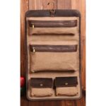 Custom Almeria Canvas Leather Toiletry Bag - 6