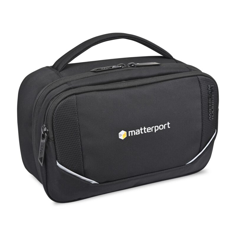Custom American Tourister Zoom Turbo Toiletry Pouch - Black - 3