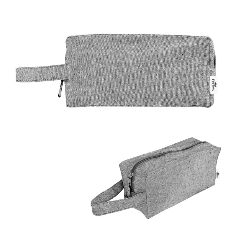 Custom Arden Recycled Cotton Toiletry Bag - 2