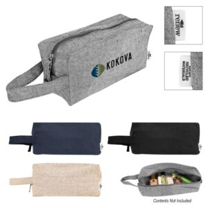 Custom Arden Recycled Cotton Toiletry Bag