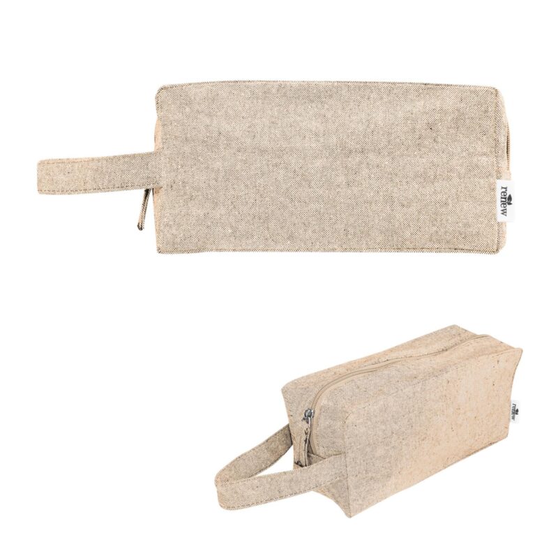 Custom Arden Recycled Cotton Toiletry Bag - 8