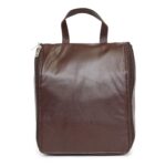 Custom Ashlin® Designer Shaun Espresso Brown Hanging Toiletry Kit Bag