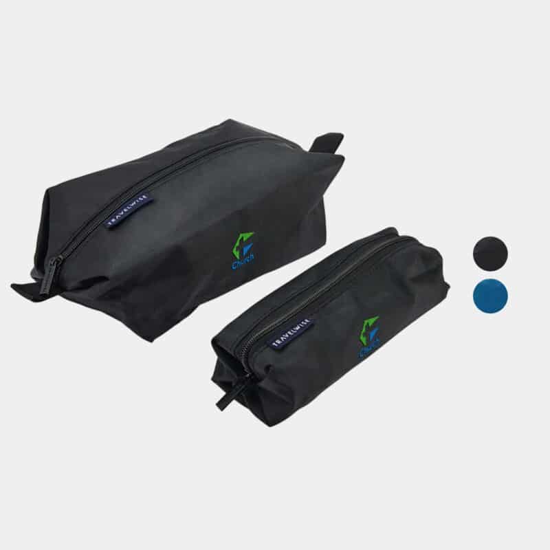BUILT®-Travelwise-2-Piece-Wrap-Around-Zip-Toiletry-Bag-Set-BLT222 Custom BUILT® Travelwise 2-Piece Wrap Around Zip Toiletry Bag Set