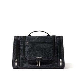 Custom Baggallini Toiletry Kit - Midnight Blossom Black