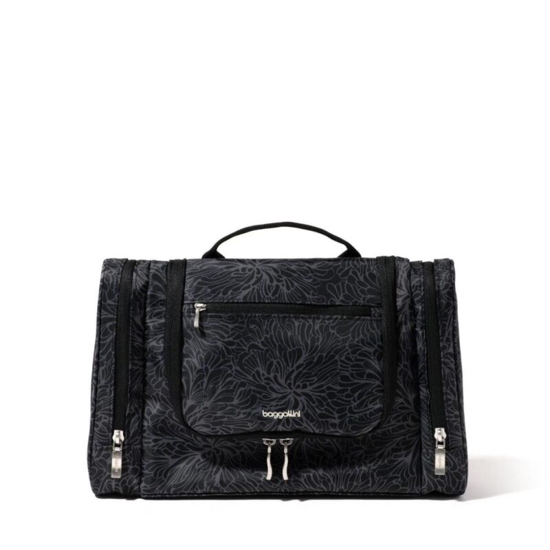 Baggallini-Toiletry-Kit-Midnight-Blossom-Black-TLK487-B0942 Custom Baggallini Toiletry Kit - Midnight Blossom Black