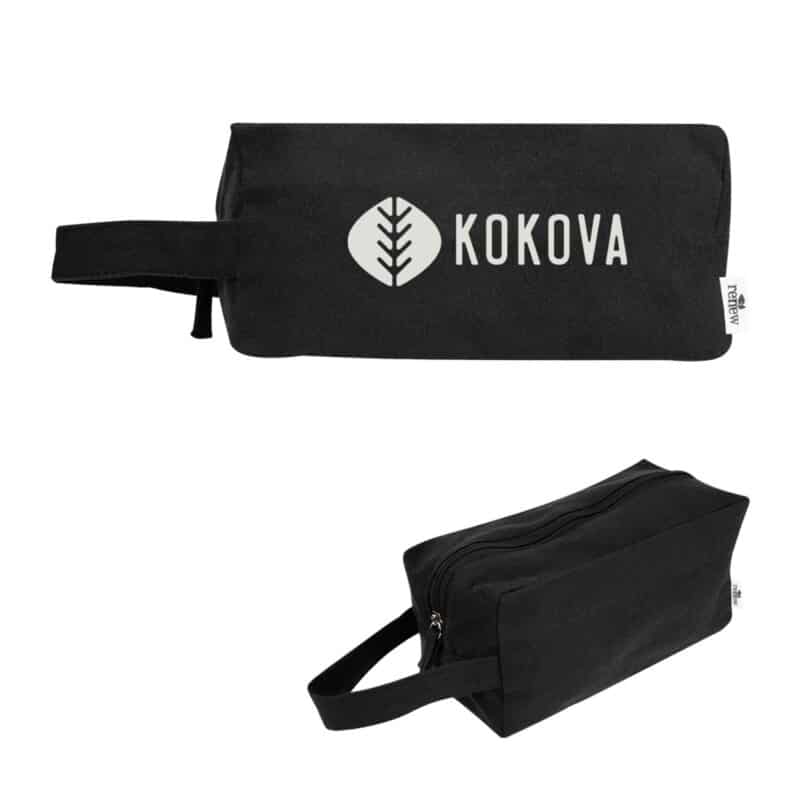 Custom Brooke Recycled Cotton Toiletry Bag - 3