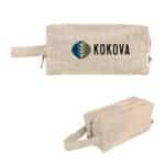 Custom Brooke Recycled Cotton Toiletry Bag - 5