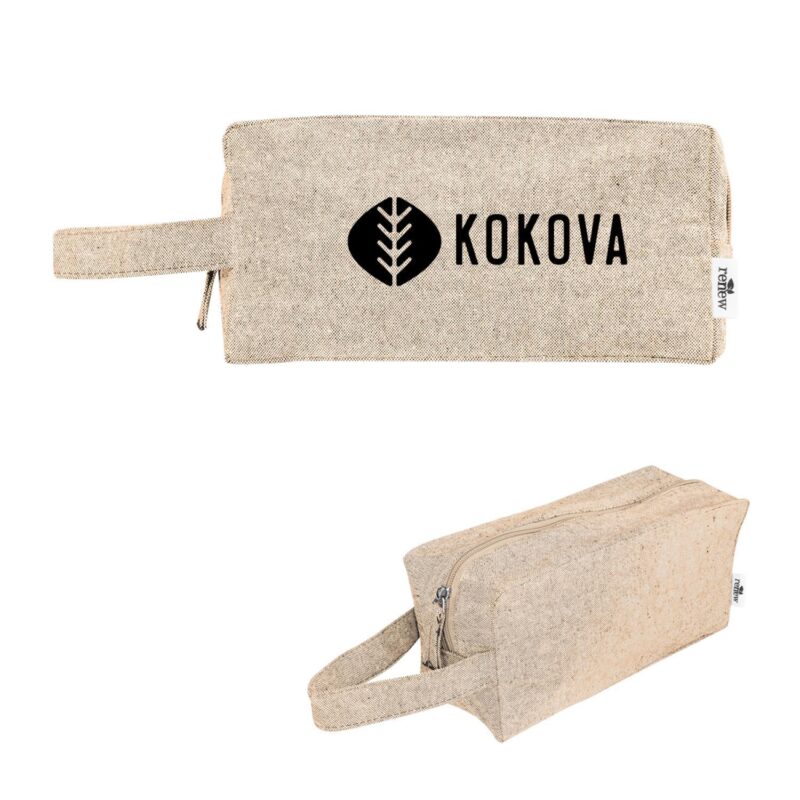 Custom Brooke Recycled Cotton Toiletry Bag - 6