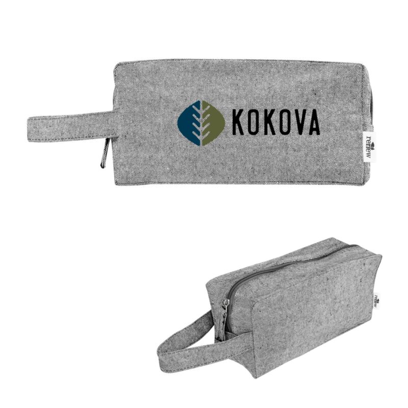 Custom Brooke Recycled Cotton Toiletry Bag - 8