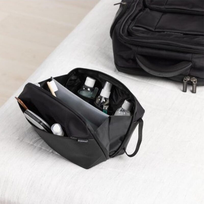 Custom Brookstone Compact Toiletry Kit Vegan Leather Travel Bag - 4