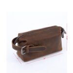 Custom Buffalo Leather Unisex Toiletry Bag - 1