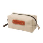 Custom Canvas Small Dopp Kit with Brass Clip | Full Grain Leather | Made in USA - 5